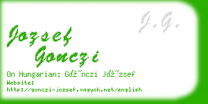 jozsef gonczi business card